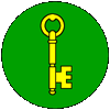 Chatelaine badge: Vert, a key palewise Or.